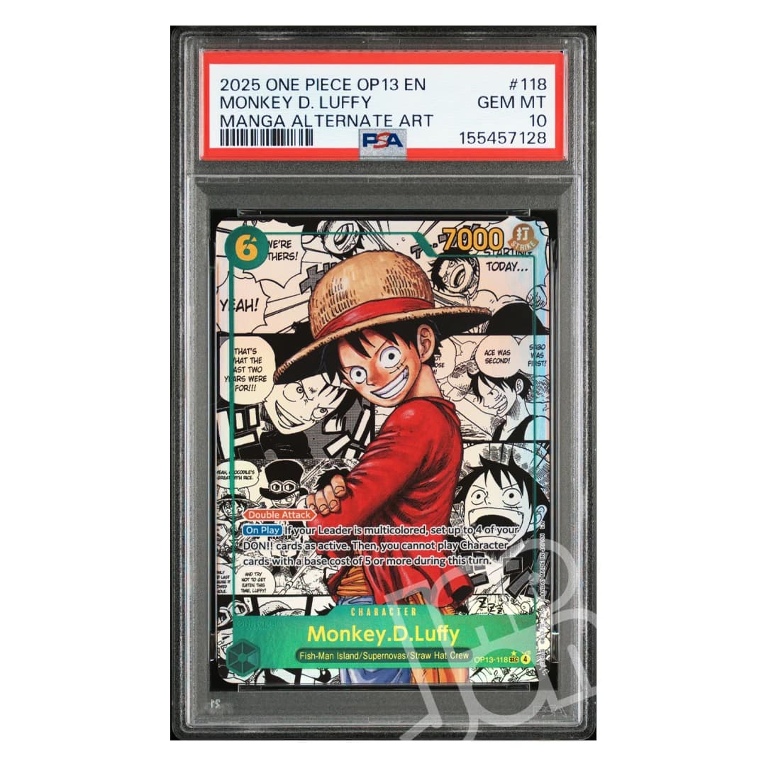 Immagine prodotto di: Monkey D. Luffy OP13-118 Manga Alternate Art English – PSA 10