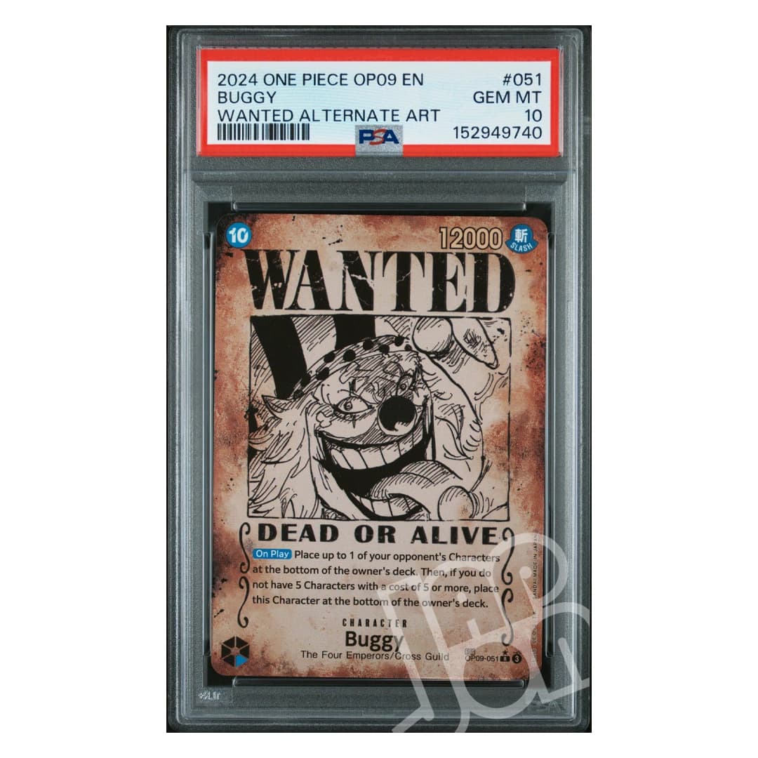 Immagine prodotto di: Buggy OP05-051 Wanted Alternate Art OP09 English – PSA 10