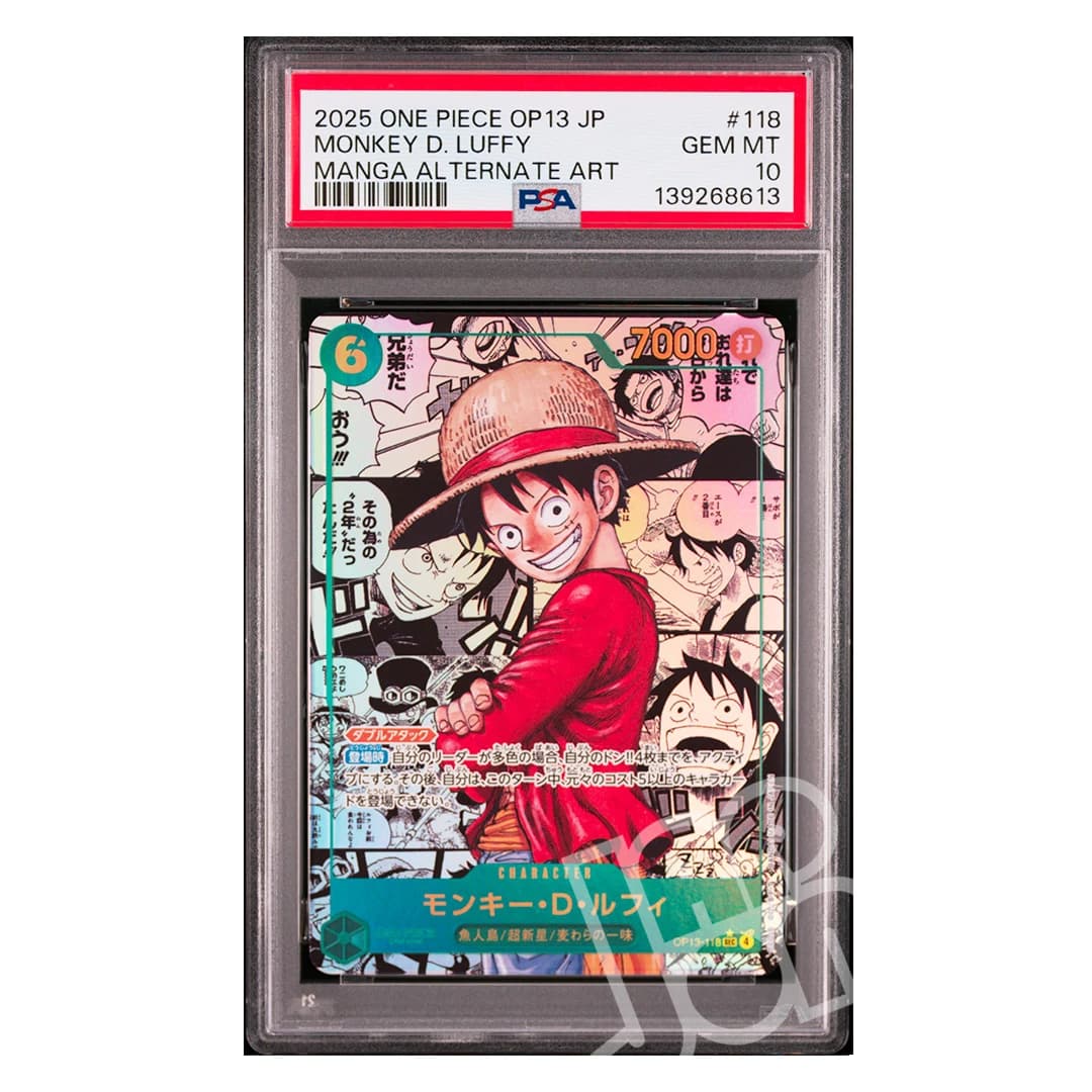 Immagine prodotto di: Monkey D. Luffy OP13-118 Manga Alternate Art Japanese – PSA 10